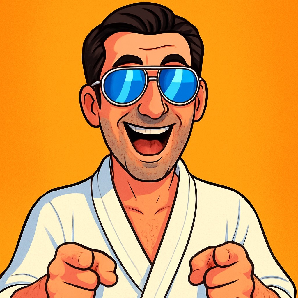 Wannabe Guru - arms crossed, confident grin